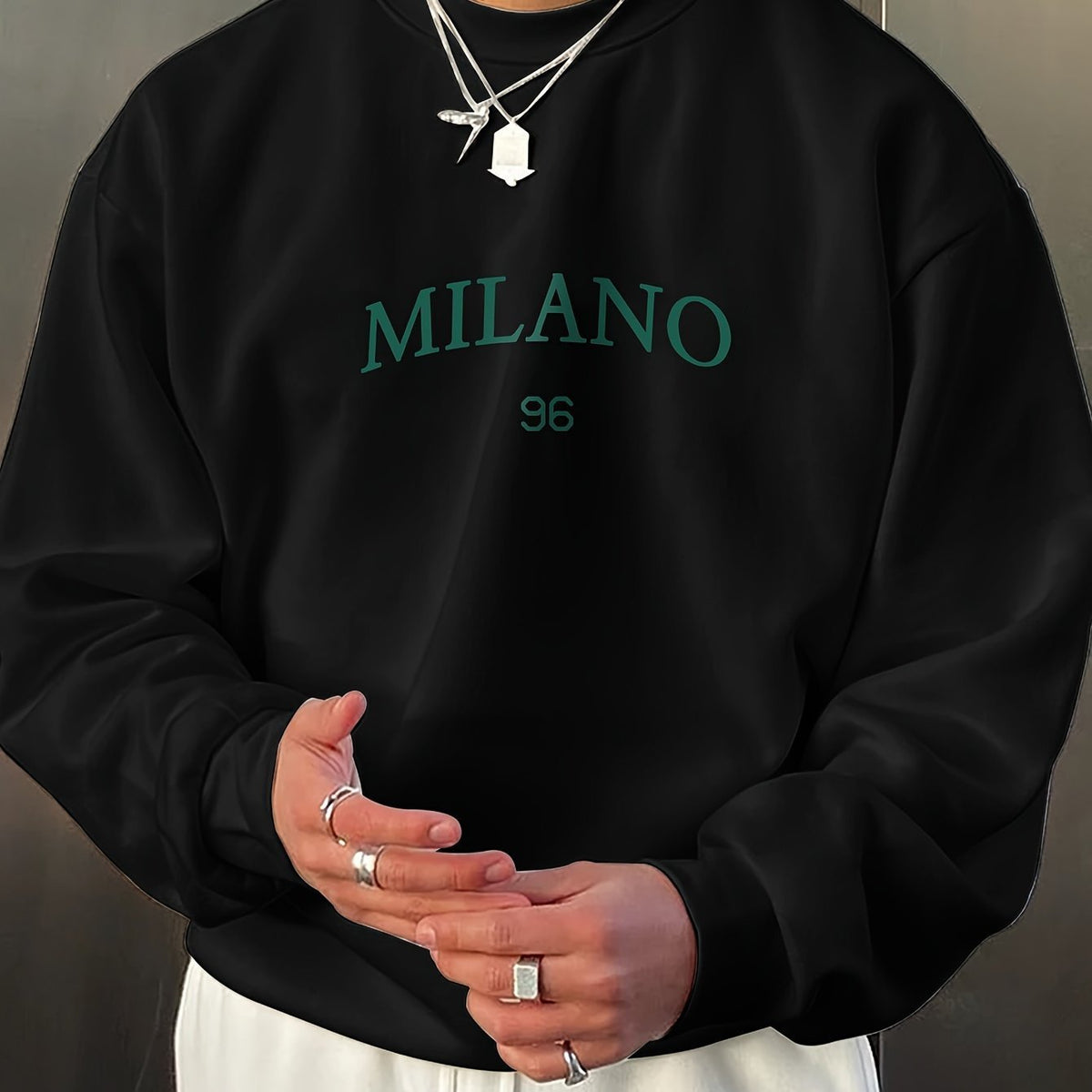 Men's Round - neck Sweater Casual Versatile Long Sleeves - SMARTMARTNZ