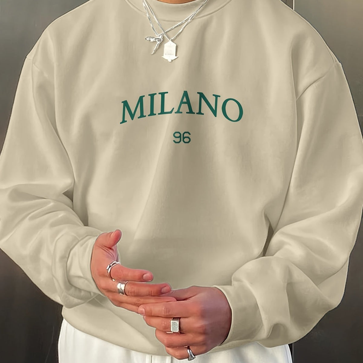 Men's Round - neck Sweater Casual Versatile Long Sleeves - SMARTMARTNZ