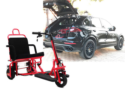 Foldable 3 wheel electric scooter mobility scooter Red