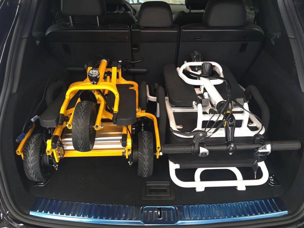 Foldable 3 wheel electric scooter mobility scooter black