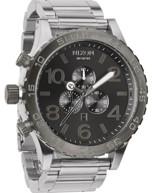 Nixon 51-30 Chrono Silver Gunmetal Men's Watch A083-1762