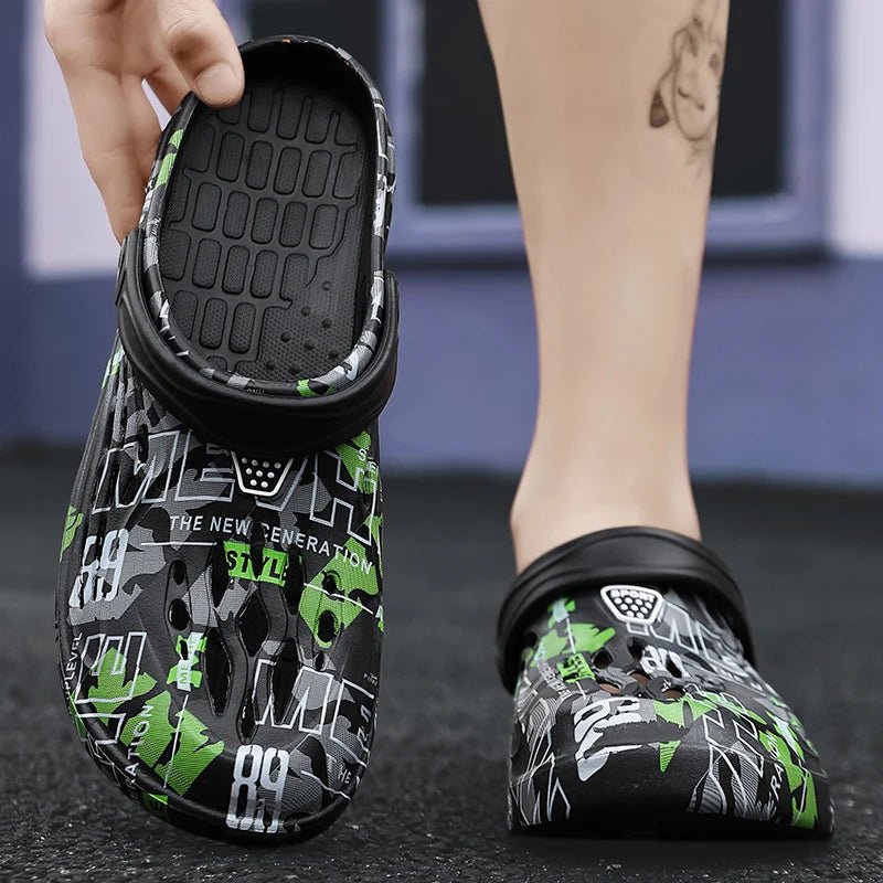 Plus Size Men’s Summer Slippers – Outdoor Thick Sole, Non - Slip EVA Beach Sandals & Garden Clogs (Up to Size 49 - SMARTMARTNZ