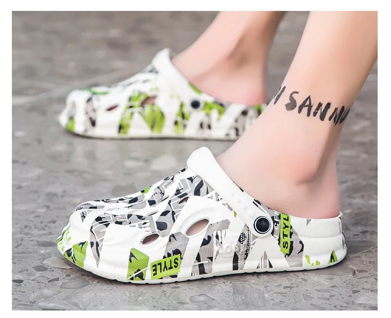 Plus Size Men’s Summer Slippers – Outdoor Thick Sole, Non - Slip EVA Beach Sandals & Garden Clogs (Up to Size 49 - SMARTMARTNZ