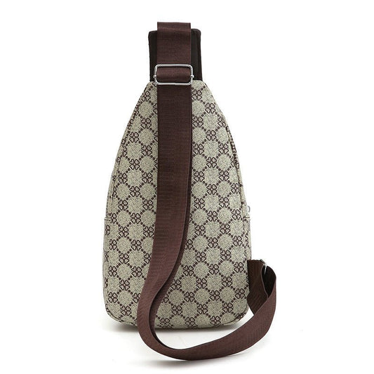 PU Soft Leather Casual Chest Crossbody Tide Travel Fashion Small Backpack - SMARTMARTNZ