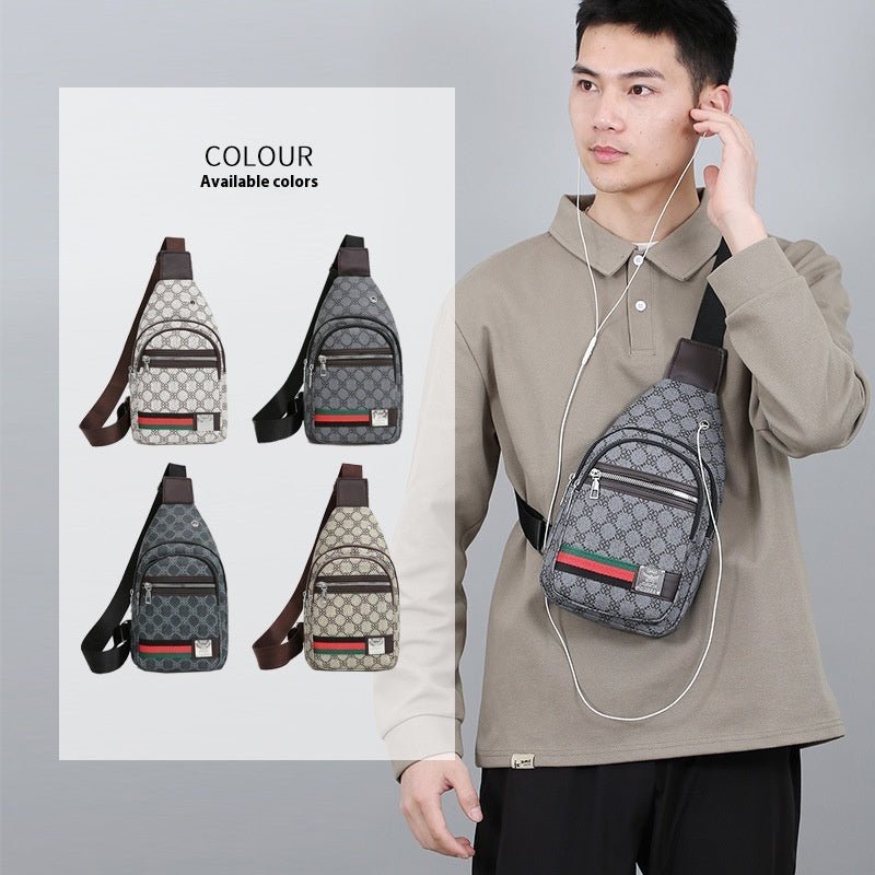 PU Soft Leather Casual Chest Crossbody Tide Travel Fashion Small Backpack - SMARTMARTNZ
