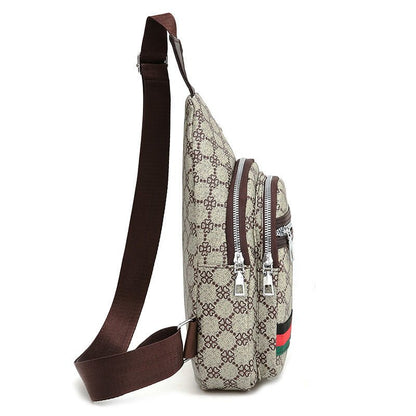 PU Soft Leather Casual Chest Crossbody Tide Travel Fashion Small Backpack - SMARTMARTNZ