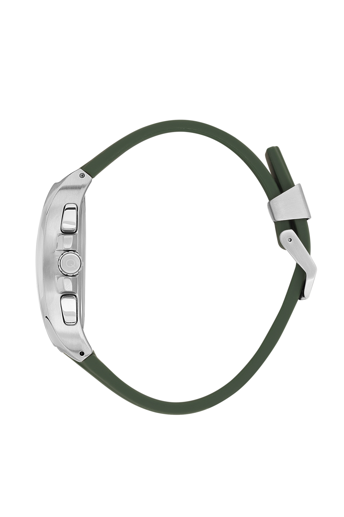 Quantum Chronograph All Green Silver Case Watch HNG997.375