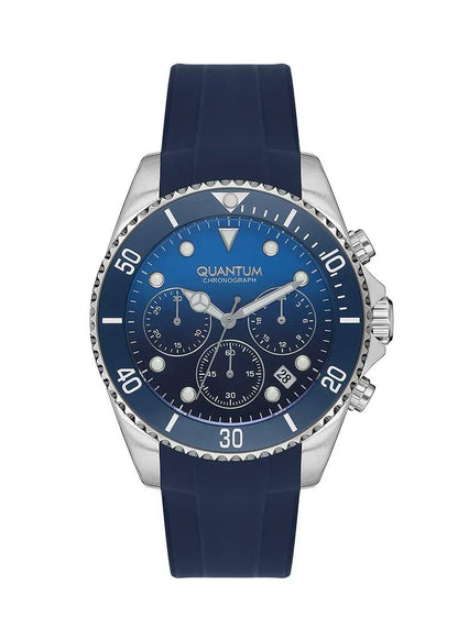 Quantum Chronograph Blue Dial Blue Strap Silver Watch PWG1099.399