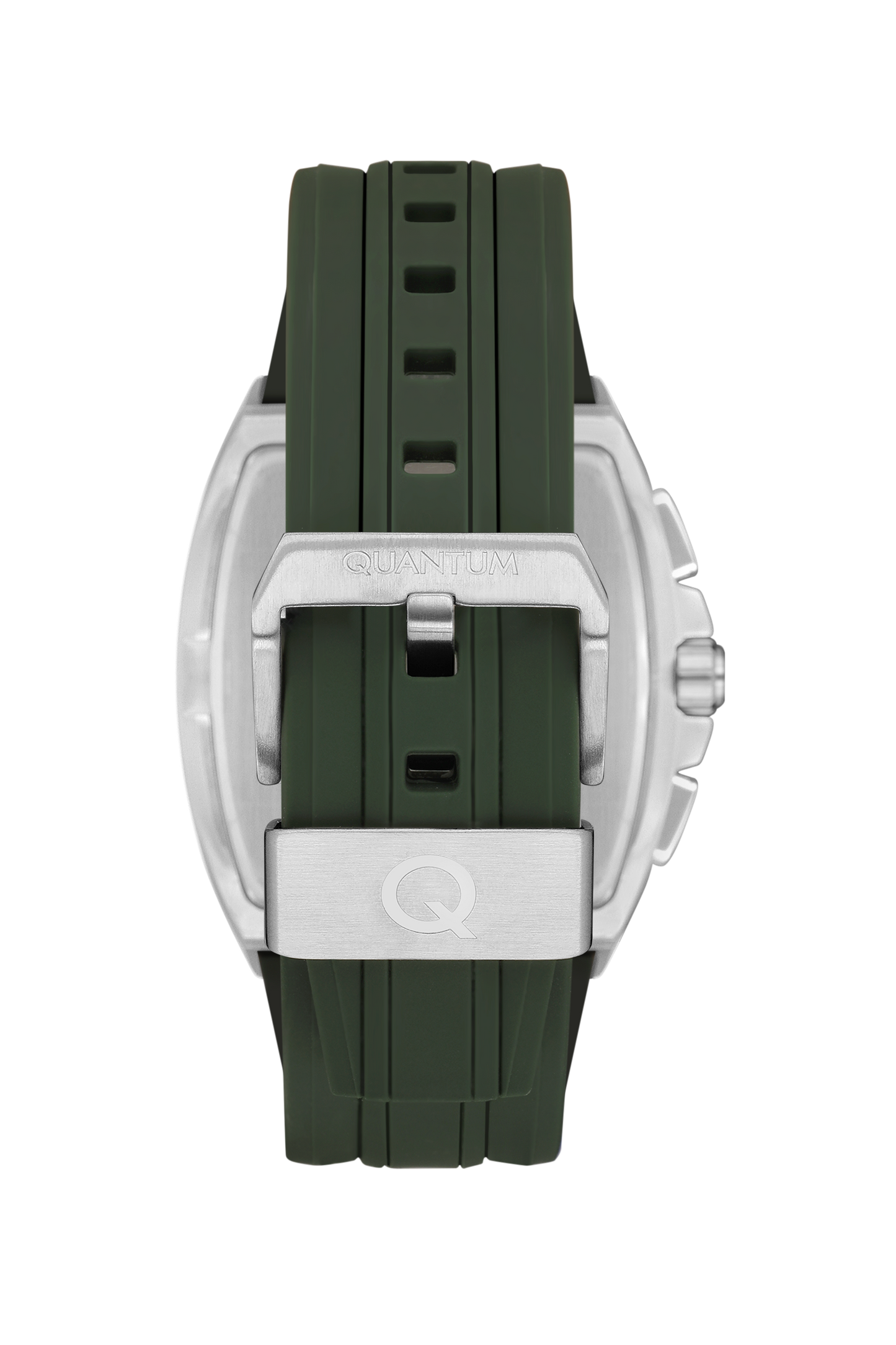 Quantum Chronograph All Green Silver Case Watch HNG997.375