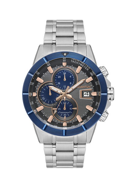 Quantum Grey Dial Chronograph Watch – HNG1067.360