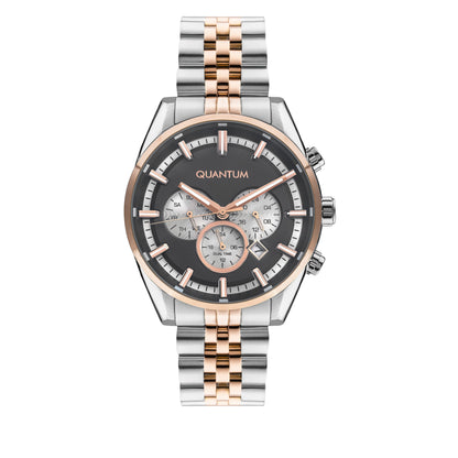 Quantum Unique Gun Dial Multifunction Two-Tone Watch PWG987.550
