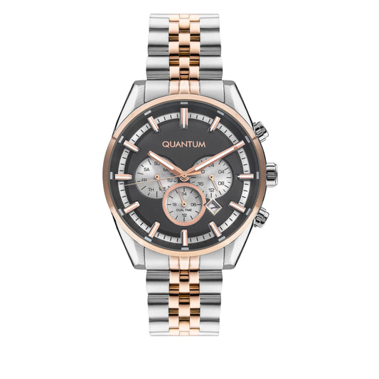 Quantum Unique Gun Dial Multifunction Two-Tone Watch PWG987.550