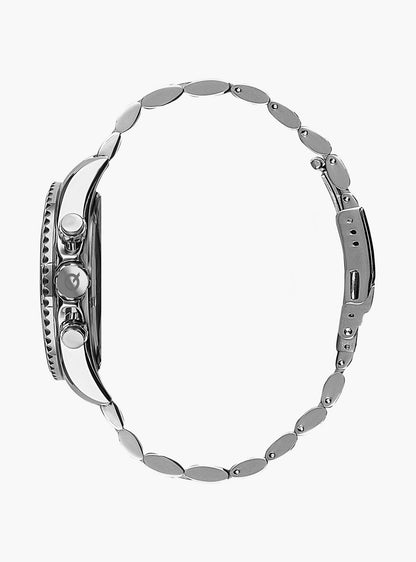 Quantum Chronograph Black Dial Waterproof Silver Watch PWG930.350