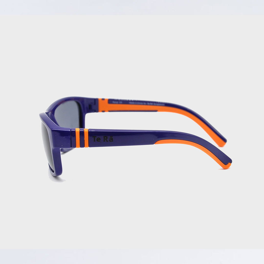 Rangi Ink Blue+Orange — Kids Sunglasses NZ Ages 6–12
