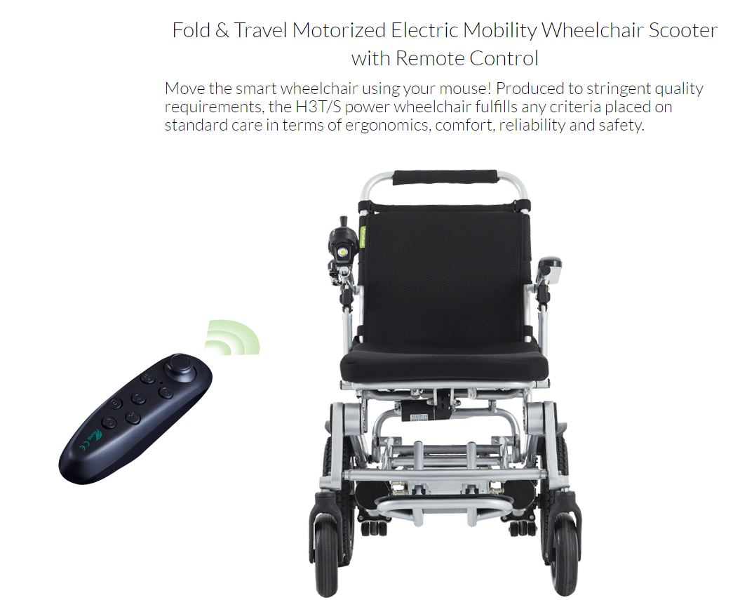 Airwheel H3T Auto-Folding Electric Wheelchair With remote control