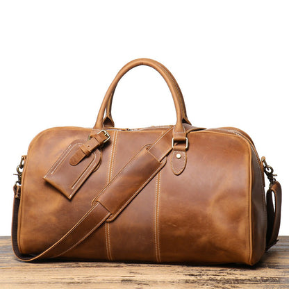 Retro New Men's Genuine Leather Portable Travel Bag - SMARTMARTNZ