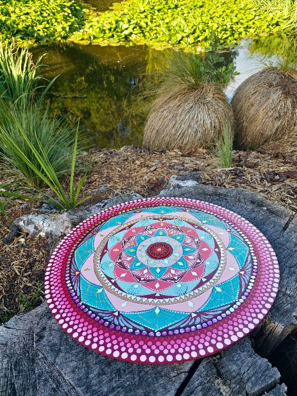 "Serene Symphony: A Celestial Tapestry of Pink, Blue, and Silver"wall paintings