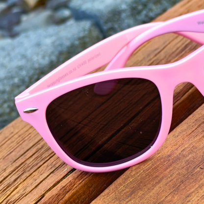 Wai Flamingo Pink — Retro Pink Sunglasses for Kids Ages 5+