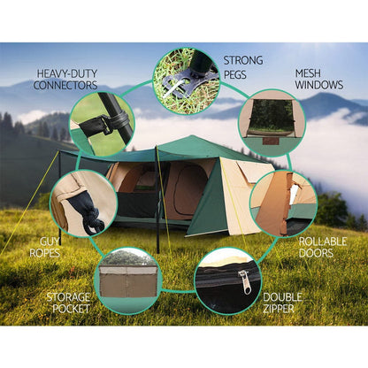 Weisshorn 8-Person Dome Tent | Easy Setup Camping Tent